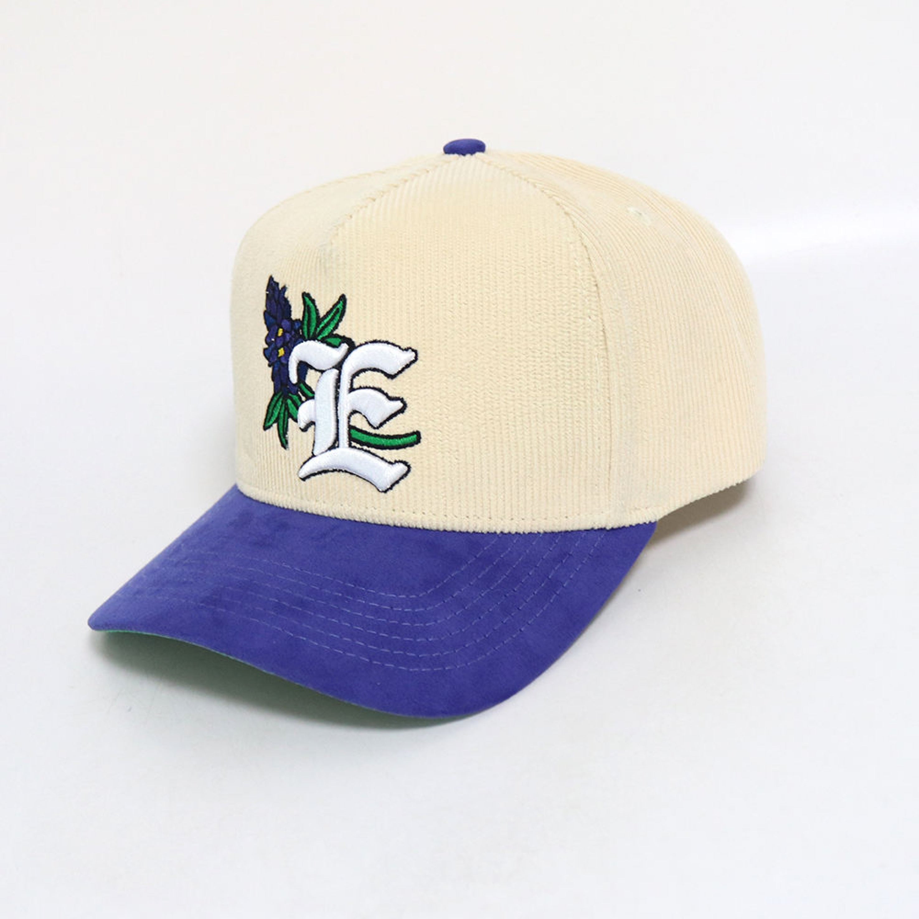 Bonnie Corduroy and Suede Snapback- #9 Cream