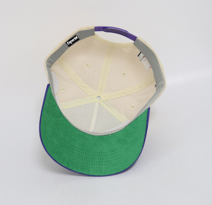Bonnie Corduroy and Suede Snapback- #9 Cream