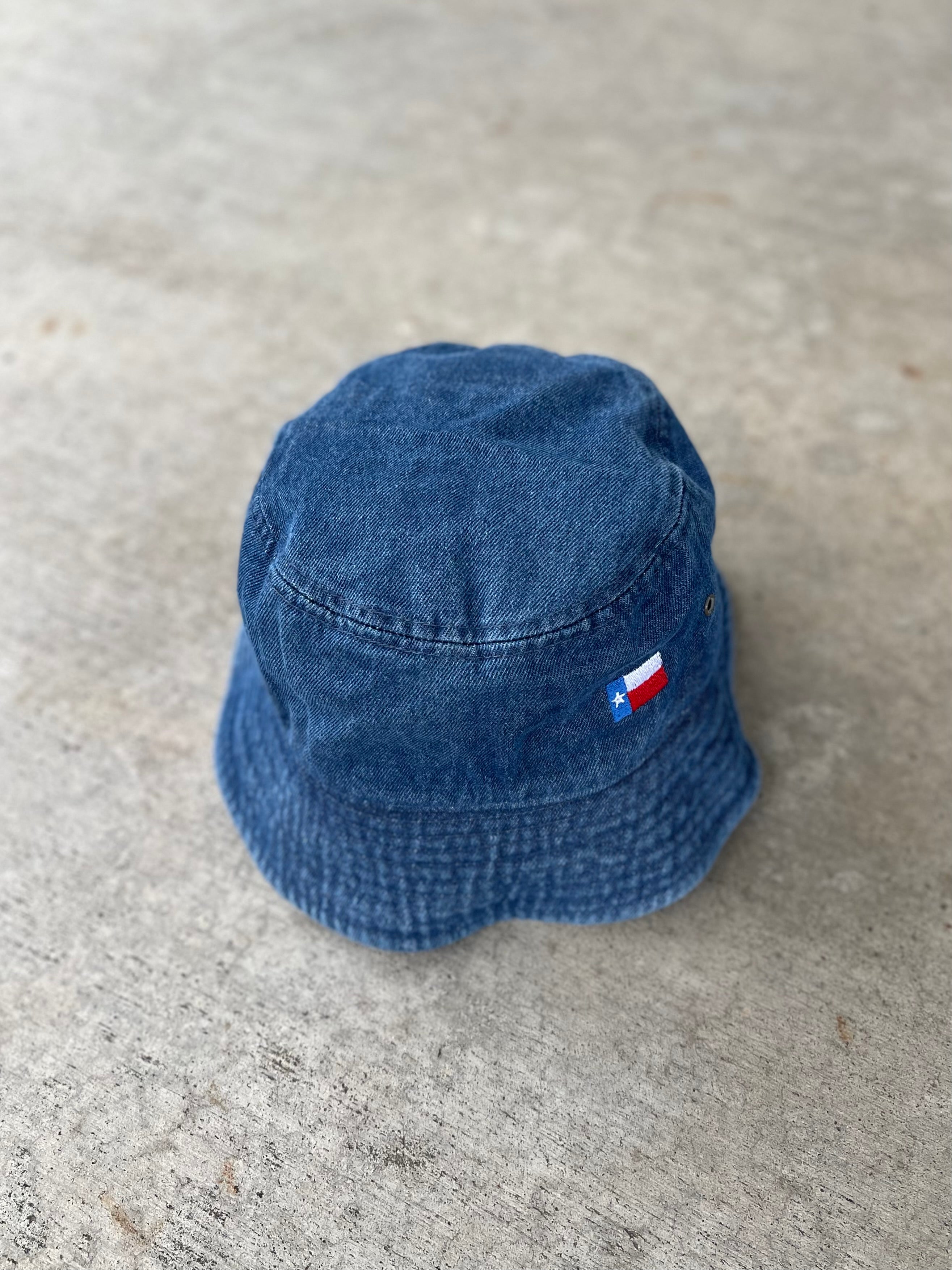 Script logo Bucket Hat- Dark Denim Bue
