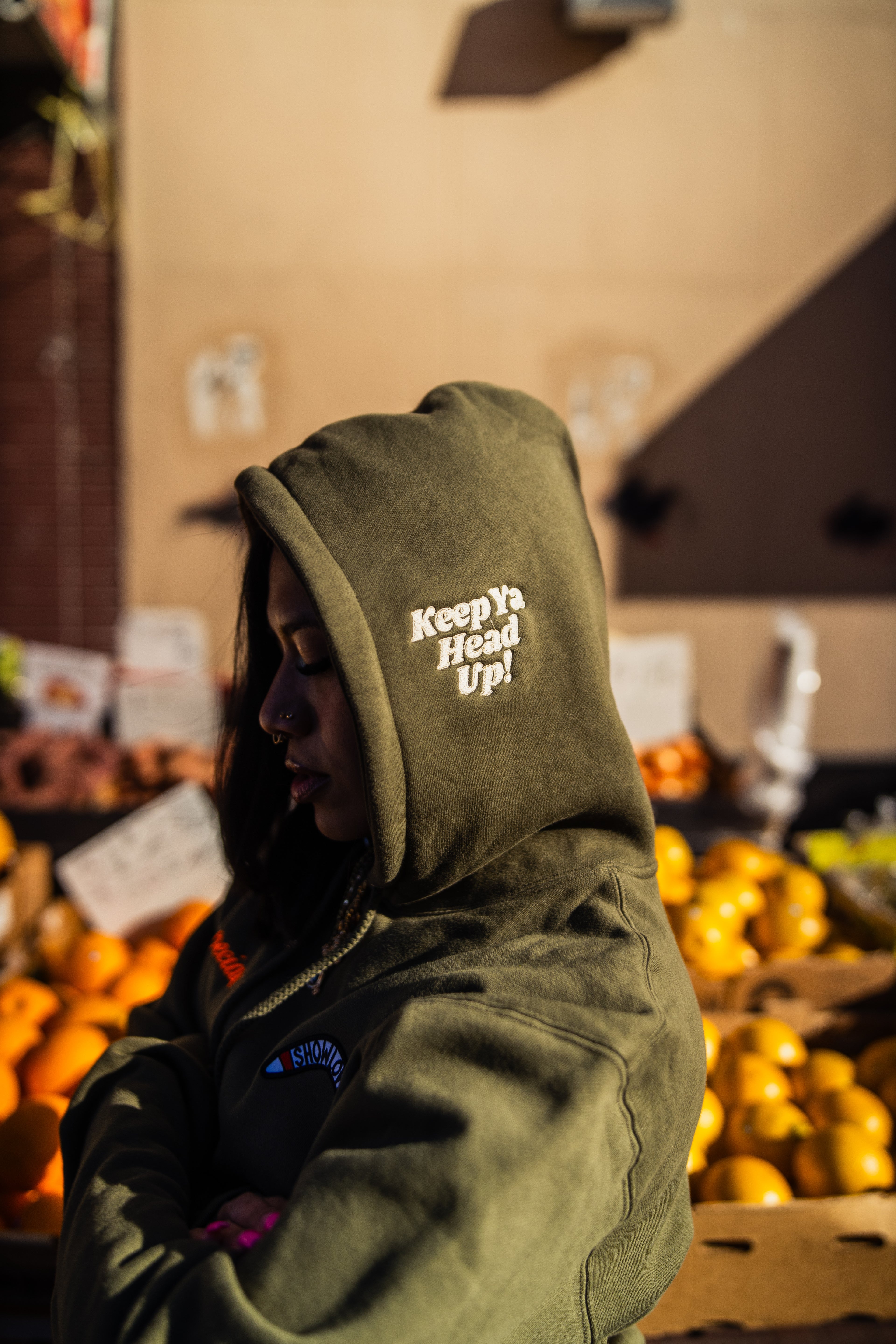 Keep Ya Head Up Hoodie- Army Green (Preorder)