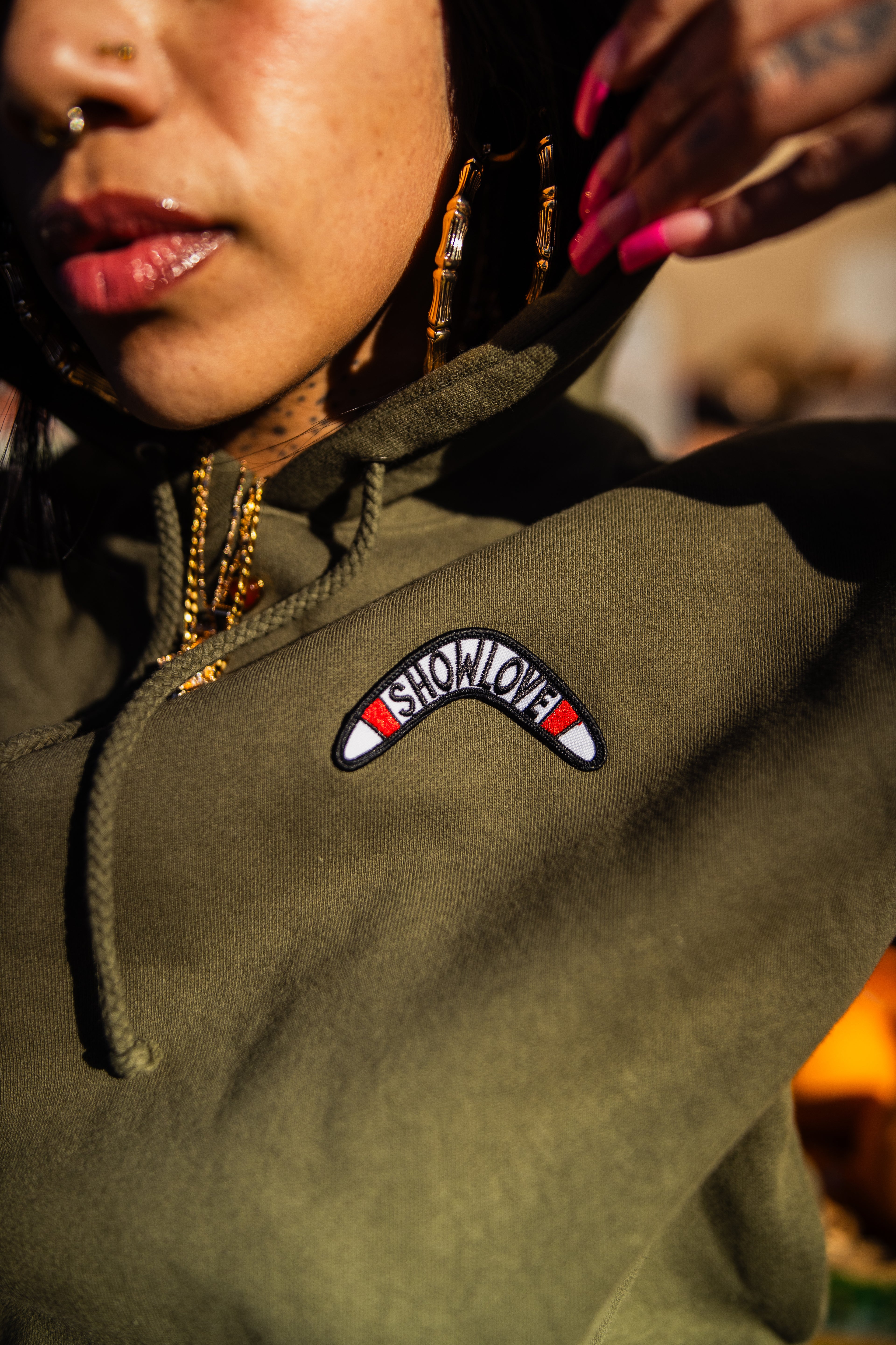 Keep Ya Head Up Hoodie- Army Green (Preorder)