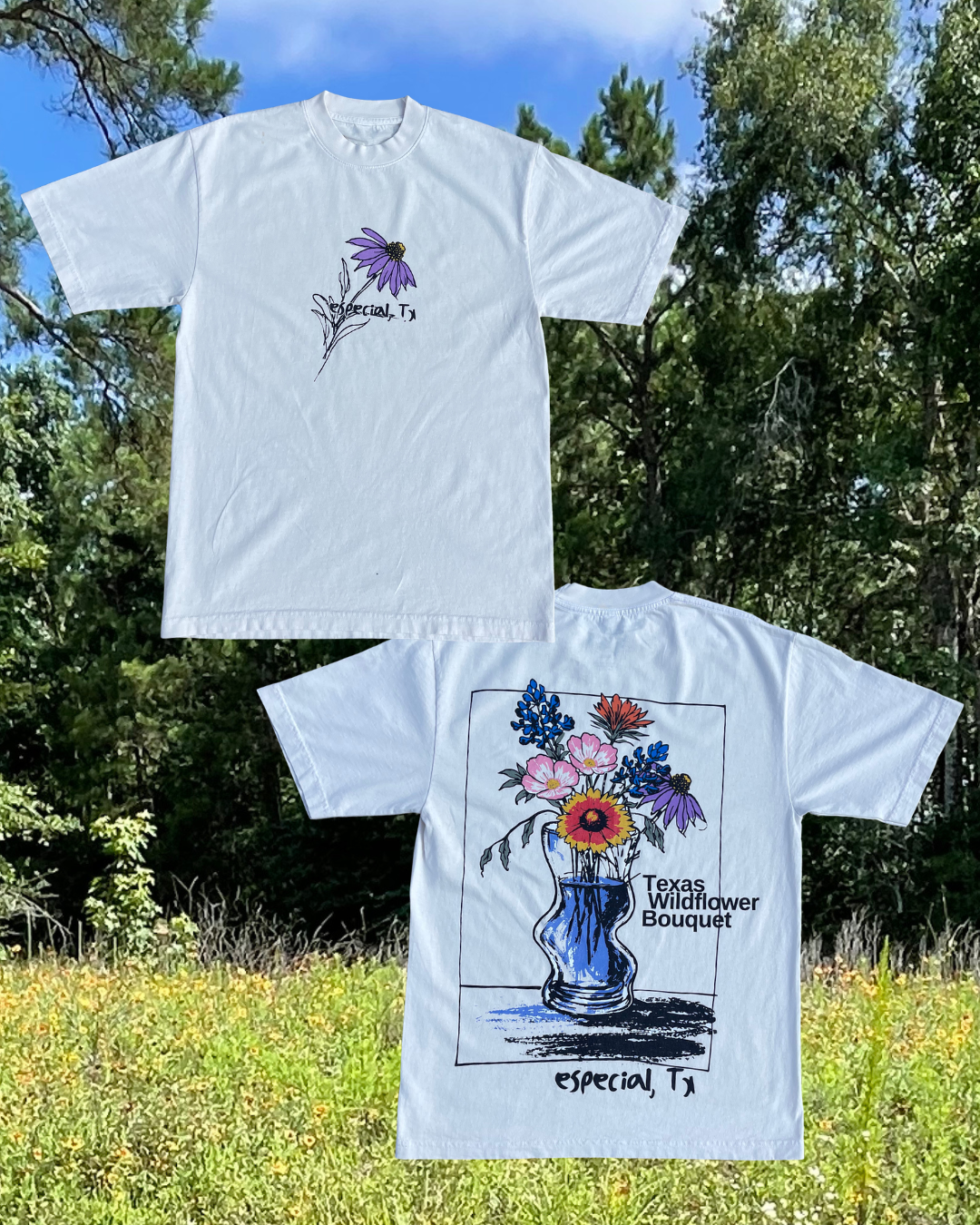 Texas Wildflower Bouquet on Cream