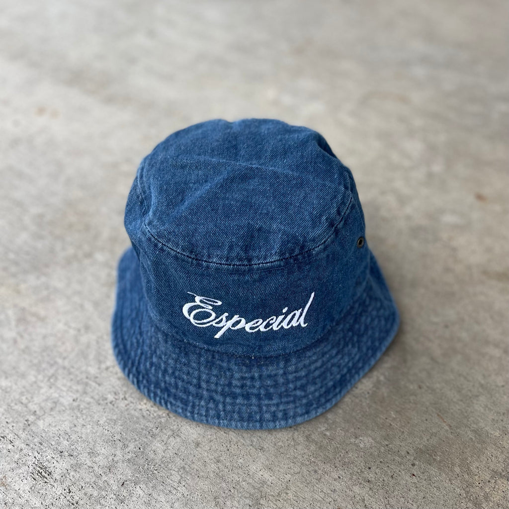 Script logo Bucket Hat- Dark Denim Bue