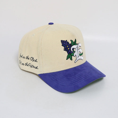 Bonnie Corduroy and Suede Snapback- #9 Cream