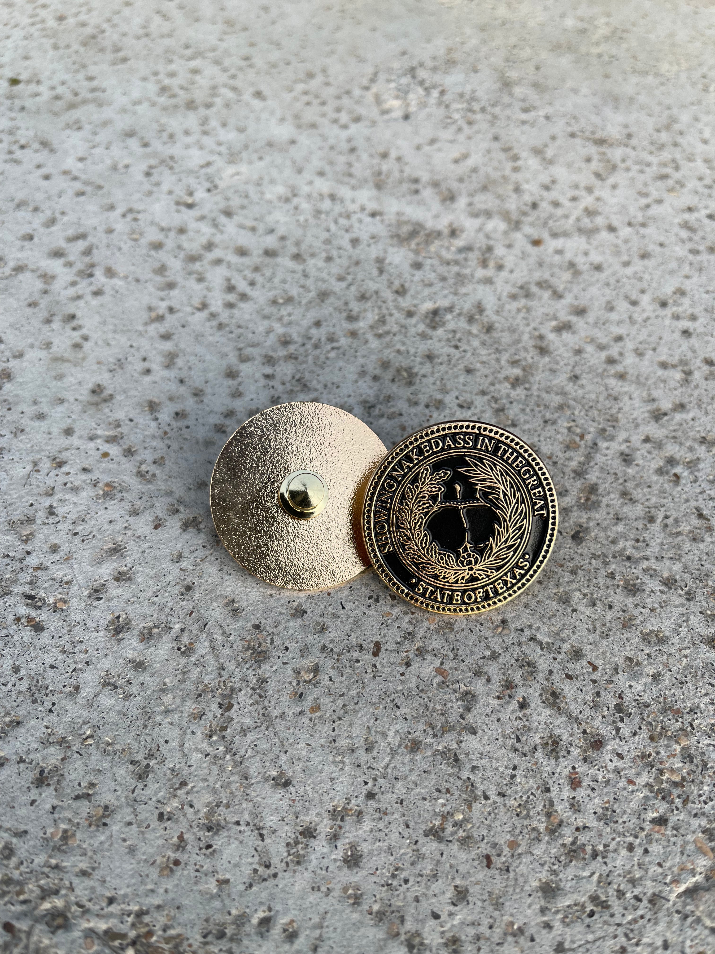 Obligated Pin Black on Gold