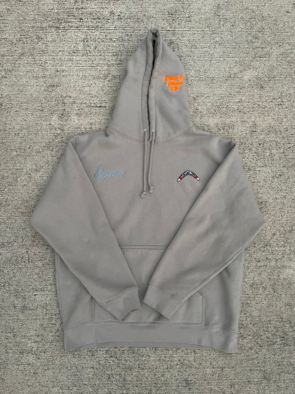 Keep Ya Head Up Hoodie- In Concrete