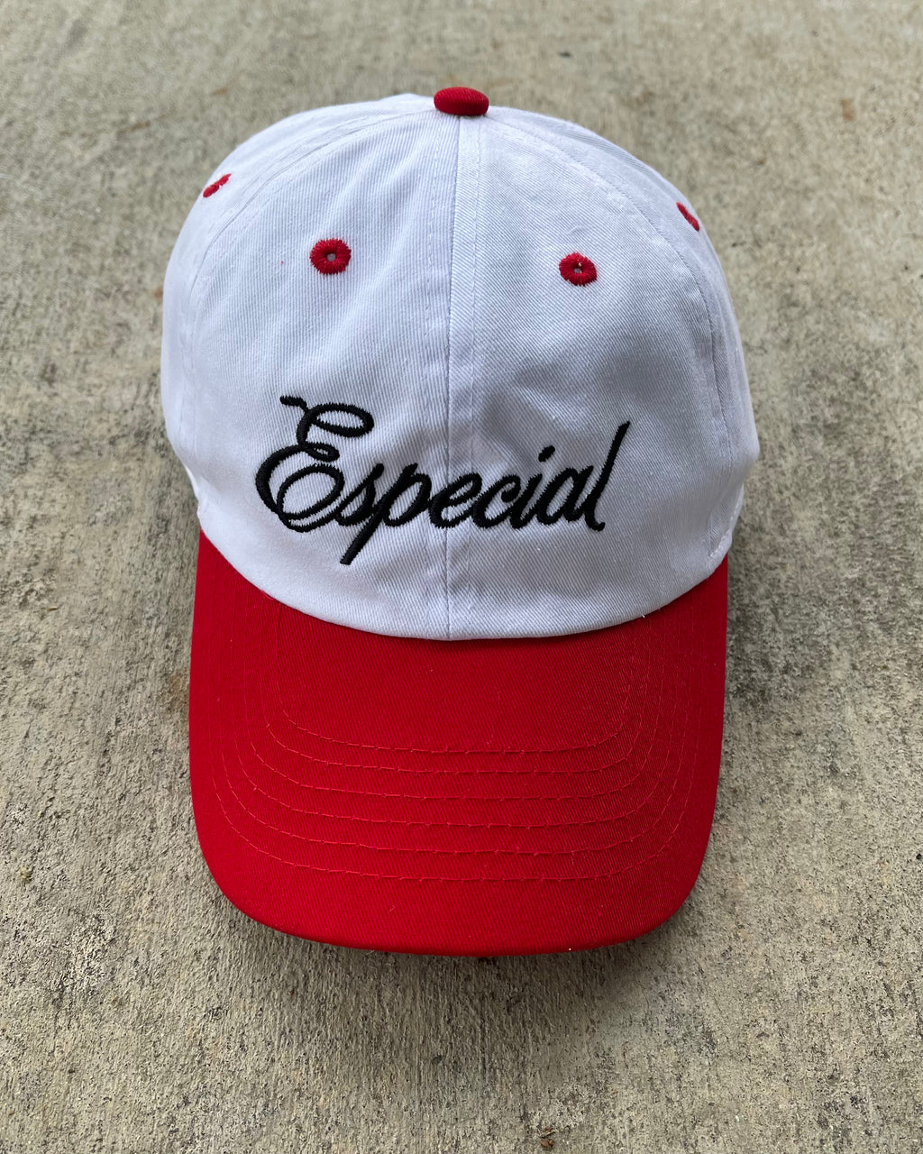 Especial Script Dad Cap- Black/White/Red