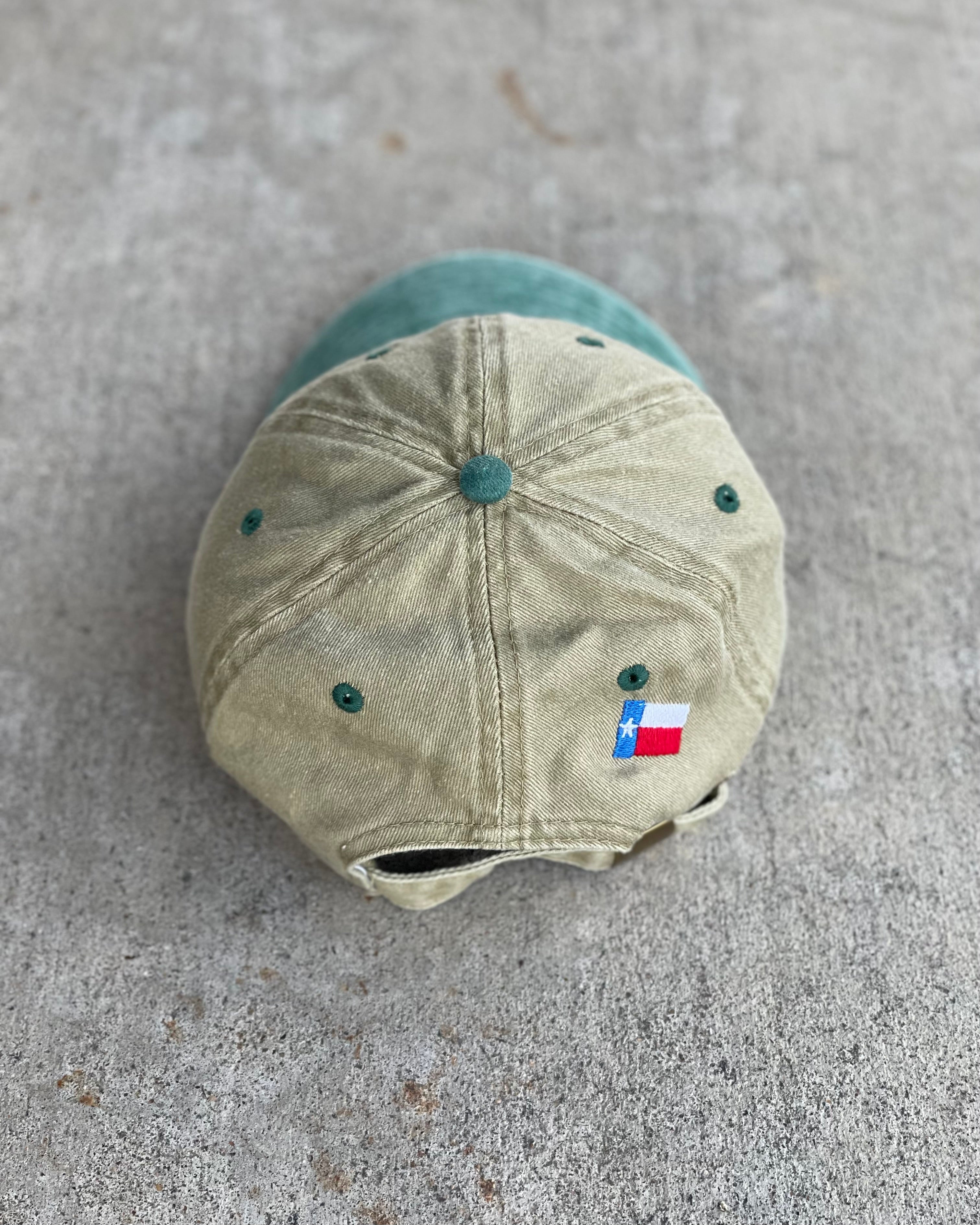 Especial Script Dad Cap- Khaki/Hooker’s Green