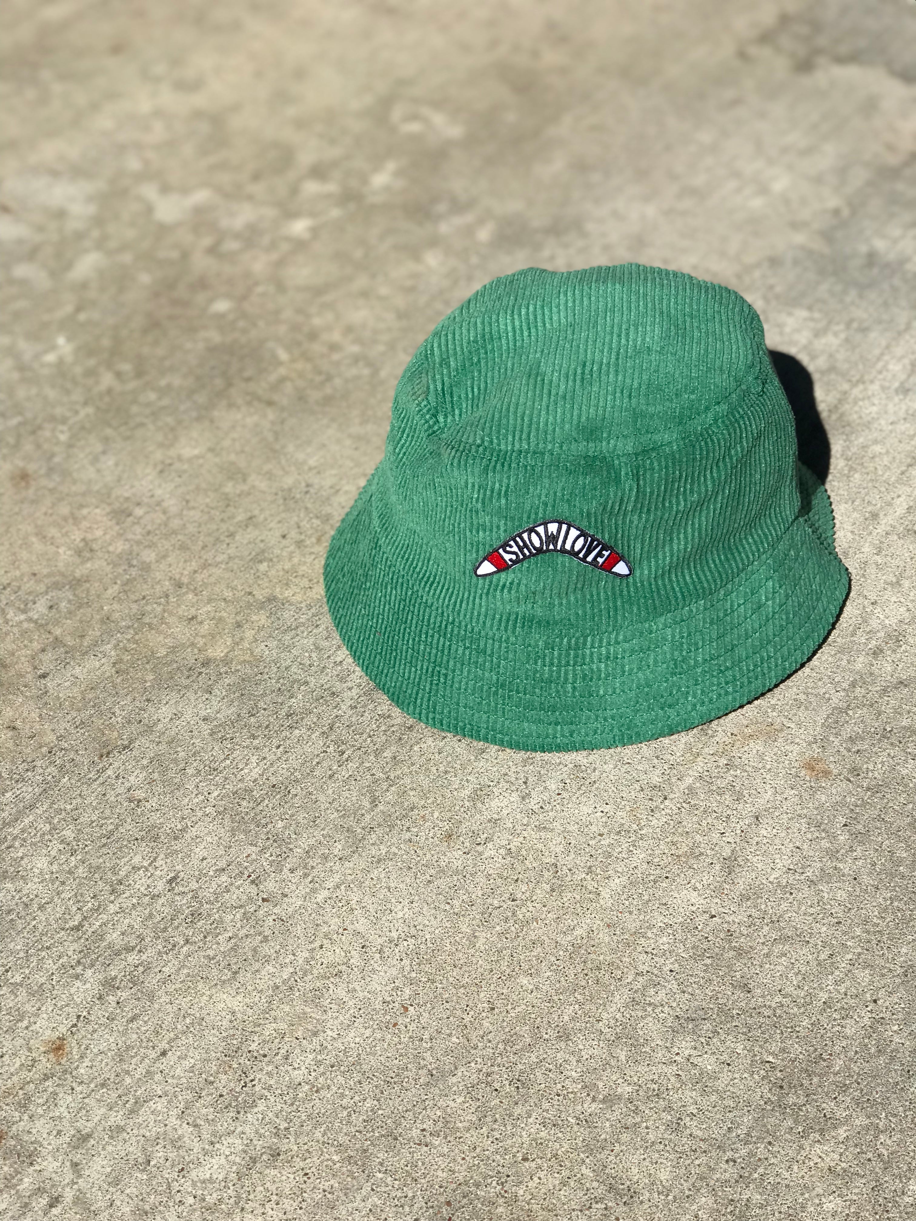 Show Love- Arugula Green Corduroy Bucket