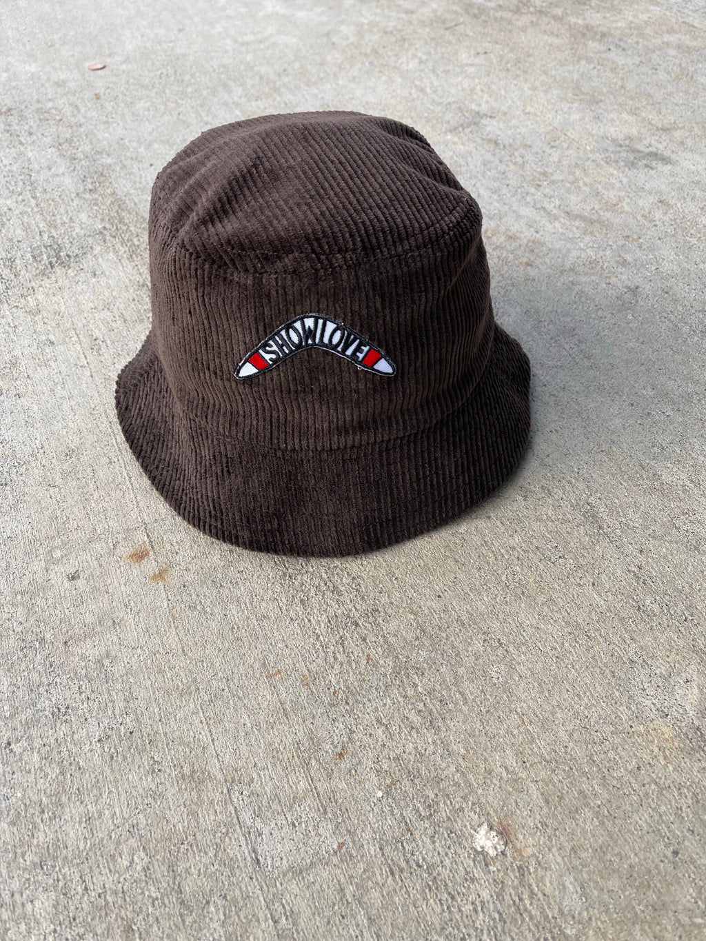 Show Love- Chocolate Corduroy Bucket